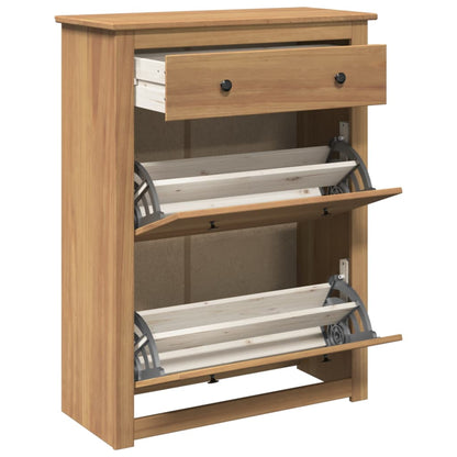 Schuhschrank Panama 80X35X105 Cm Massivholz Kiefer