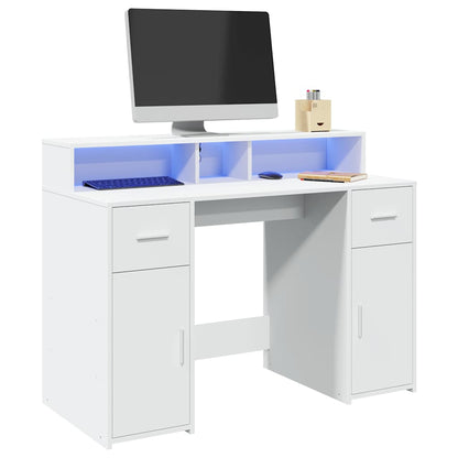 LED-Schreibtisch Artisan-Eiche 120x55x91 cm Holzwerkstoff