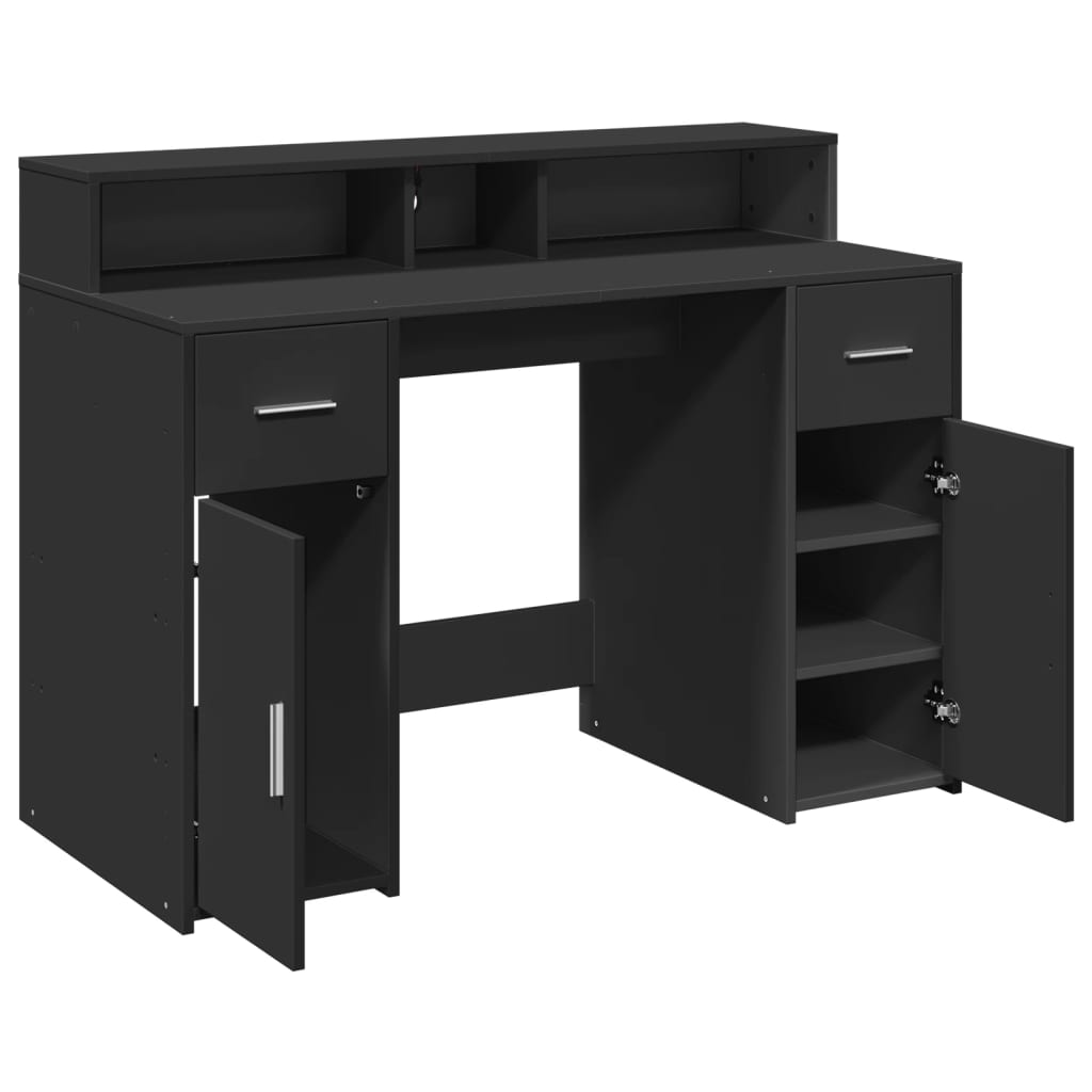 LED-Schreibtisch Artisan-Eiche 120x55x91 cm Holzwerkstoff