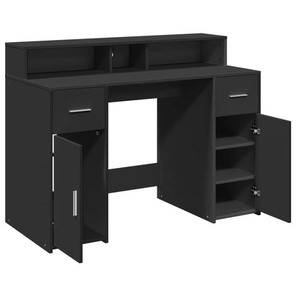 LED-Schreibtisch Artisan-Eiche 120x55x91 cm Holzwerkstoff