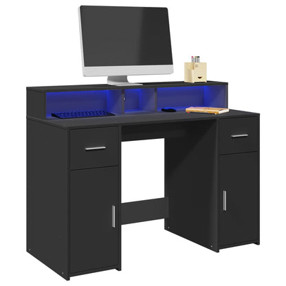 LED-Schreibtisch Artisan-Eiche 120x55x91 cm Holzwerkstoff