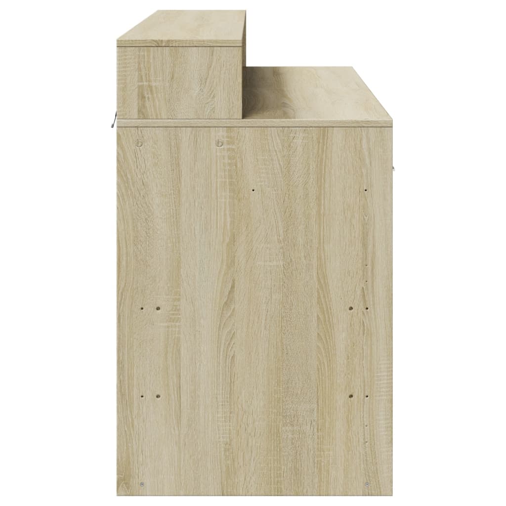 LED-Schreibtisch Artisan-Eiche 120x55x91 cm Holzwerkstoff