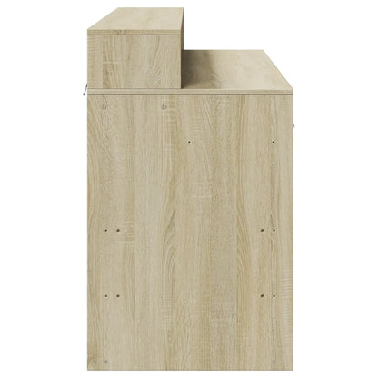 LED-Schreibtisch Artisan-Eiche 120x55x91 cm Holzwerkstoff