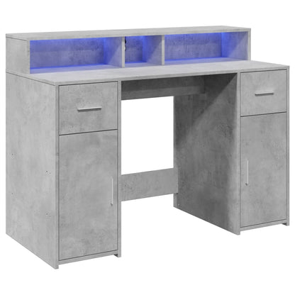 LED-Schreibtisch Artisan-Eiche 120x55x91 cm Holzwerkstoff