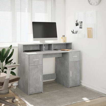 LED-Schreibtisch Artisan-Eiche 120x55x91 cm Holzwerkstoff