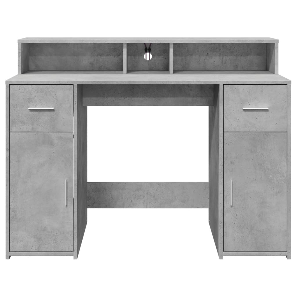 LED-Schreibtisch Artisan-Eiche 120x55x91 cm Holzwerkstoff