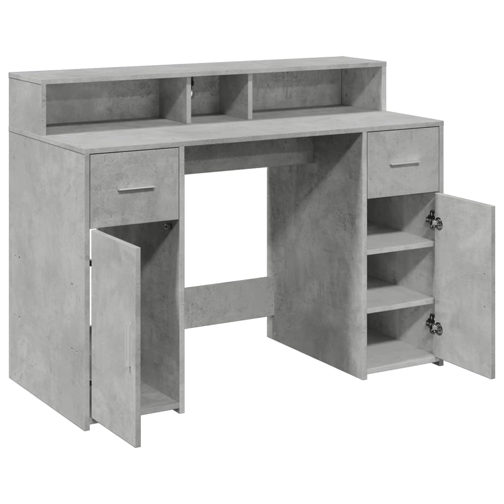 LED-Schreibtisch Artisan-Eiche 120x55x91 cm Holzwerkstoff