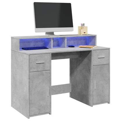 LED-Schreibtisch Artisan-Eiche 120x55x91 cm Holzwerkstoff