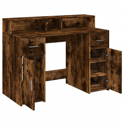 LED-Schreibtisch Artisan-Eiche 120x55x91 cm Holzwerkstoff