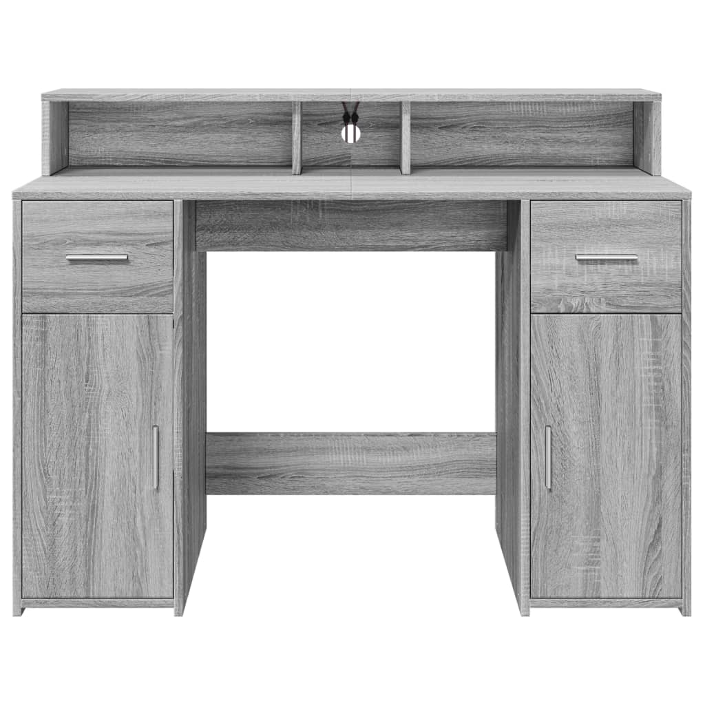 LED-Schreibtisch Artisan-Eiche 120x55x91 cm Holzwerkstoff