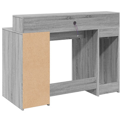 LED-Schreibtisch Artisan-Eiche 120x55x91 cm Holzwerkstoff