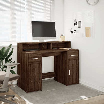 LED-Schreibtisch Artisan-Eiche 120x55x91 cm Holzwerkstoff