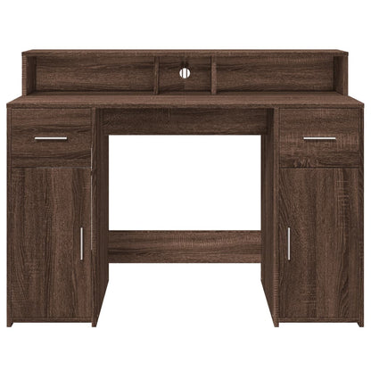 LED-Schreibtisch Artisan-Eiche 120x55x91 cm Holzwerkstoff