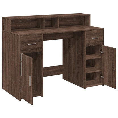 LED-Schreibtisch Artisan-Eiche 120x55x91 cm Holzwerkstoff