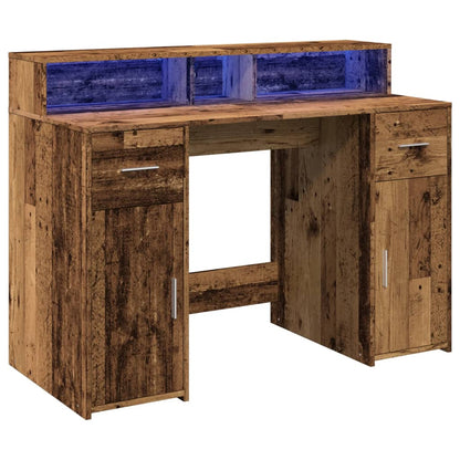 LED-Schreibtisch Artisan-Eiche 120x55x91 cm Holzwerkstoff