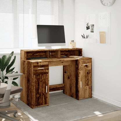 LED-Schreibtisch Artisan-Eiche 120x55x91 cm Holzwerkstoff