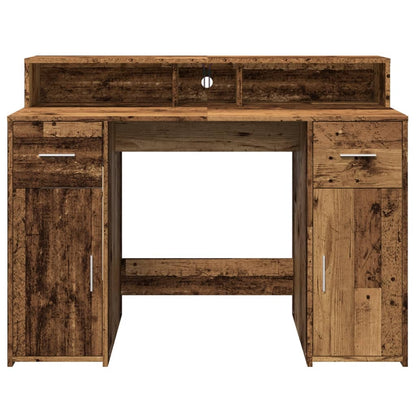 LED-Schreibtisch Artisan-Eiche 120x55x91 cm Holzwerkstoff