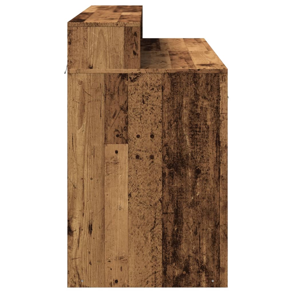 LED-Schreibtisch Artisan-Eiche 120x55x91 cm Holzwerkstoff