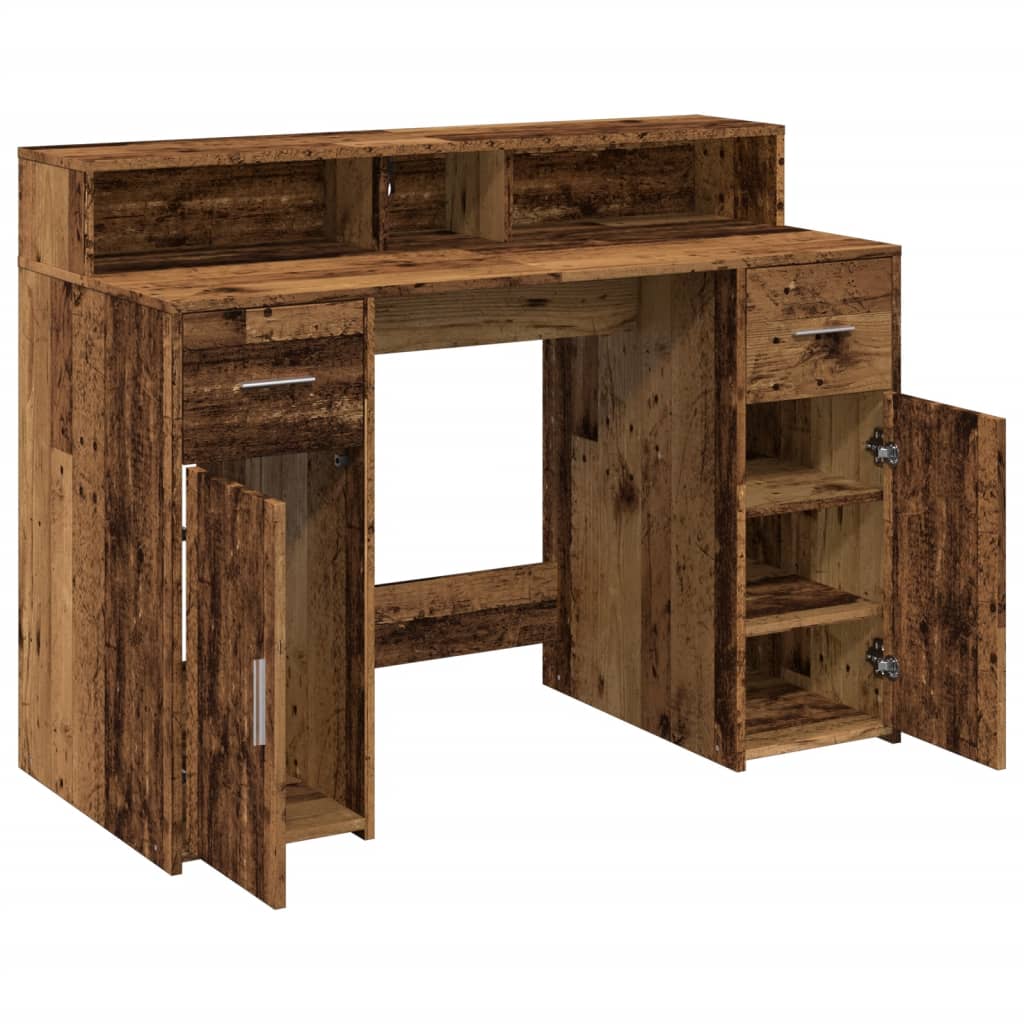 LED-Schreibtisch Artisan-Eiche 120x55x91 cm Holzwerkstoff