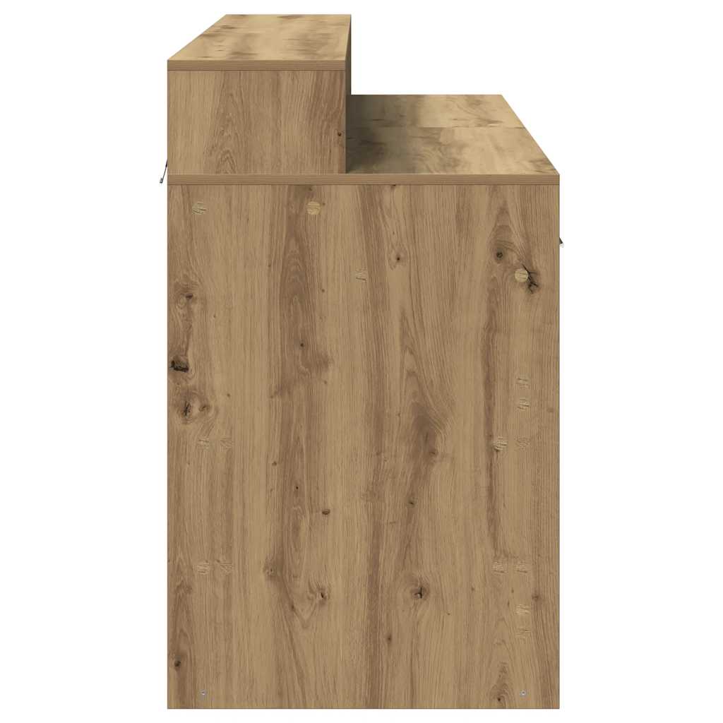 LED-Schreibtisch Artisan-Eiche 120x55x91 cm Holzwerkstoff