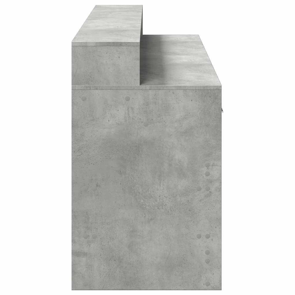 LED-Schreibtisch Sonoma-Eiche 160x55x91 cm Holzwerkstoff