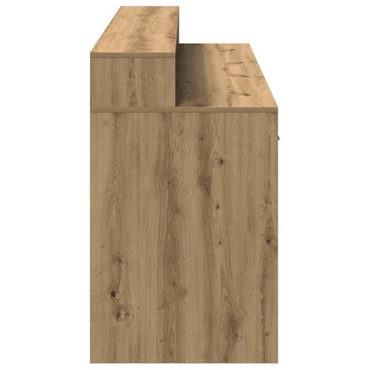 LED-Schreibtisch Sonoma-Eiche 160x55x91 cm Holzwerkstoff