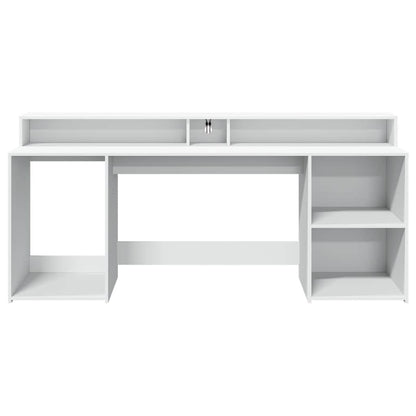LED-Schreibtisch Schwarz 200x55x91 cm Holzwerkstoff