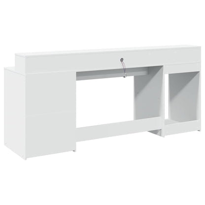 LED-Schreibtisch Schwarz 200x55x91 cm Holzwerkstoff