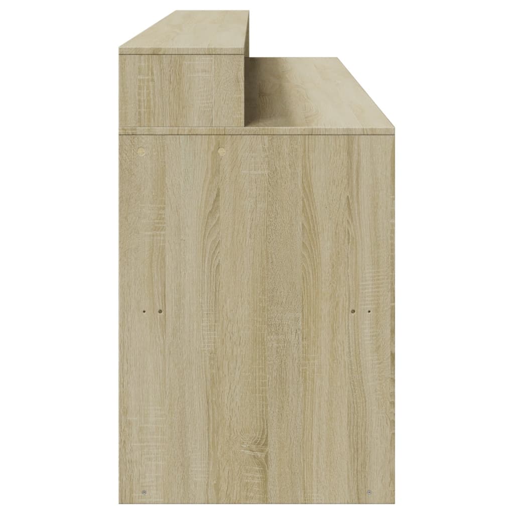 LED-Schreibtisch Schwarz 200x55x91 cm Holzwerkstoff
