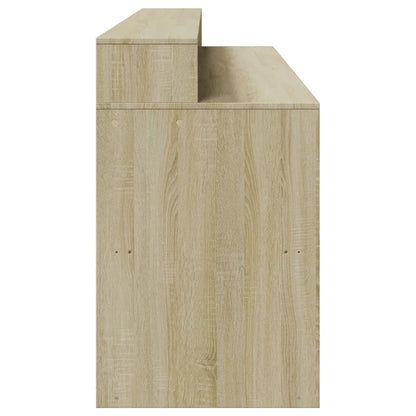 LED-Schreibtisch Schwarz 200x55x91 cm Holzwerkstoff
