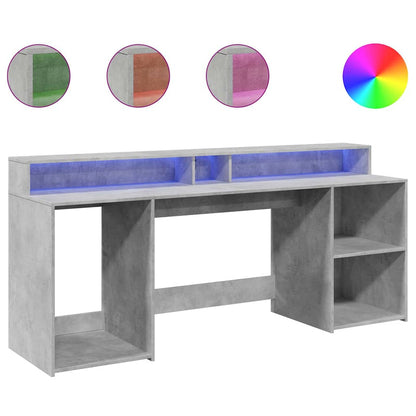 LED-Schreibtisch Schwarz 200x55x91 cm Holzwerkstoff