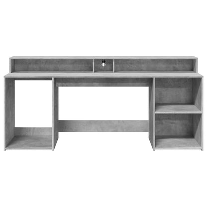 LED-Schreibtisch Schwarz 200x55x91 cm Holzwerkstoff