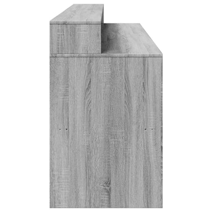 LED-Schreibtisch Schwarz 200x55x91 cm Holzwerkstoff