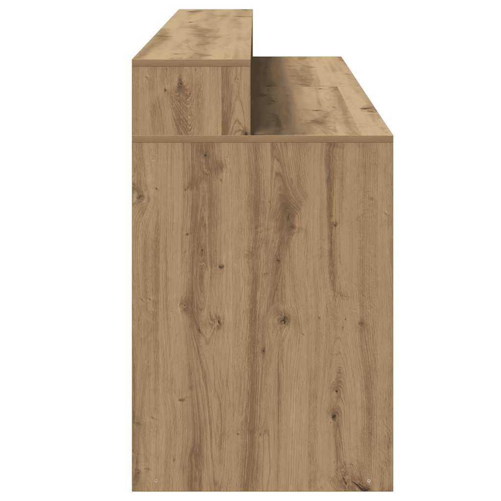 LED-Schreibtisch Schwarz 200x55x91 cm Holzwerkstoff
