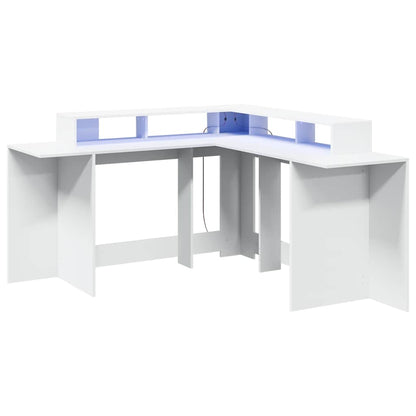 LED-Schreibtisch Artisan-Eiche 152x152x91 Holzwerkstoff
