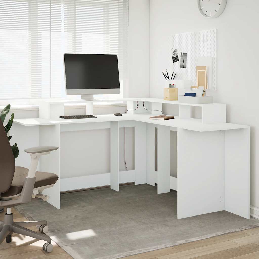 LED-Schreibtisch Artisan-Eiche 152x152x91 Holzwerkstoff