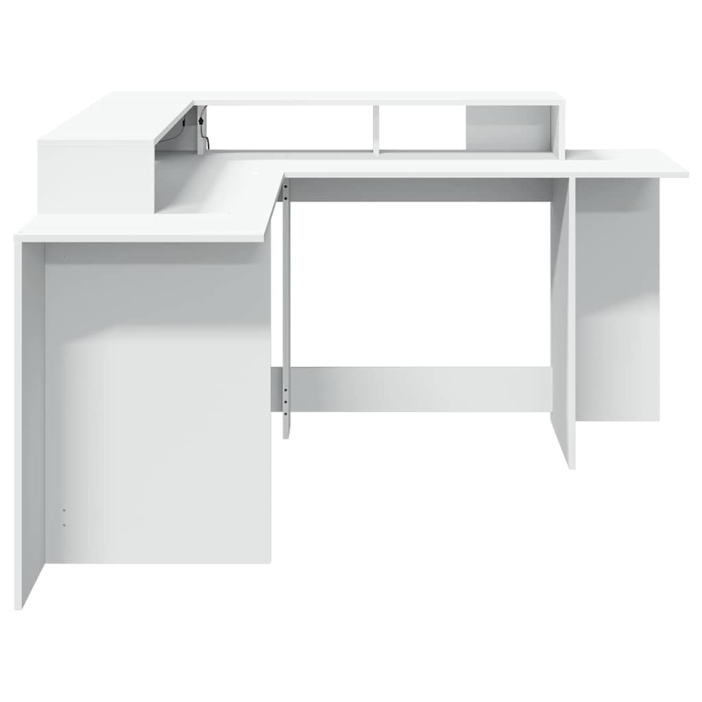 LED-Schreibtisch Artisan-Eiche 152x152x91 Holzwerkstoff