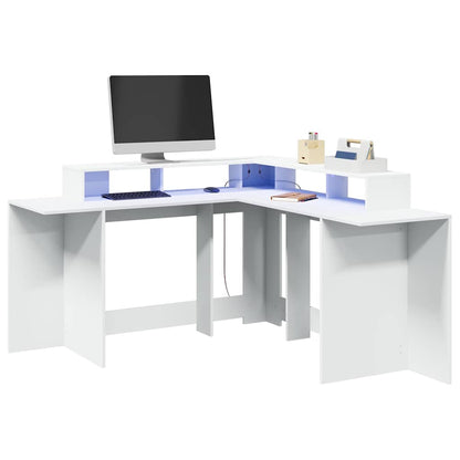 LED-Schreibtisch Artisan-Eiche 152x152x91 Holzwerkstoff