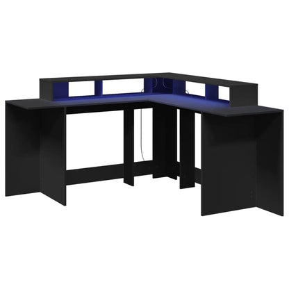 LED-Schreibtisch Artisan-Eiche 152x152x91 Holzwerkstoff