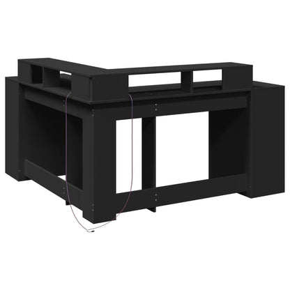 LED-Schreibtisch Artisan-Eiche 152x152x91 Holzwerkstoff