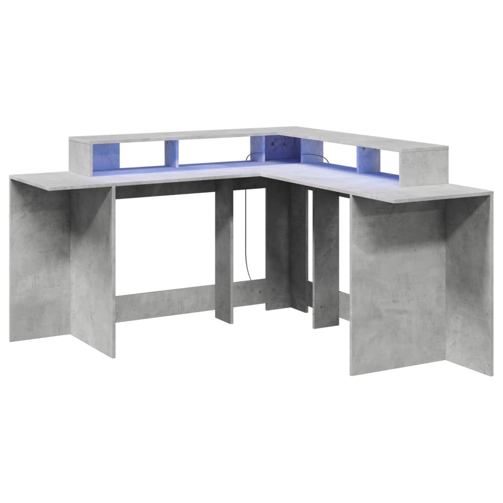 LED-Schreibtisch Artisan-Eiche 152x152x91 Holzwerkstoff