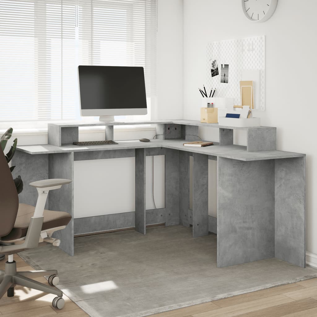 LED-Schreibtisch Artisan-Eiche 152x152x91 Holzwerkstoff