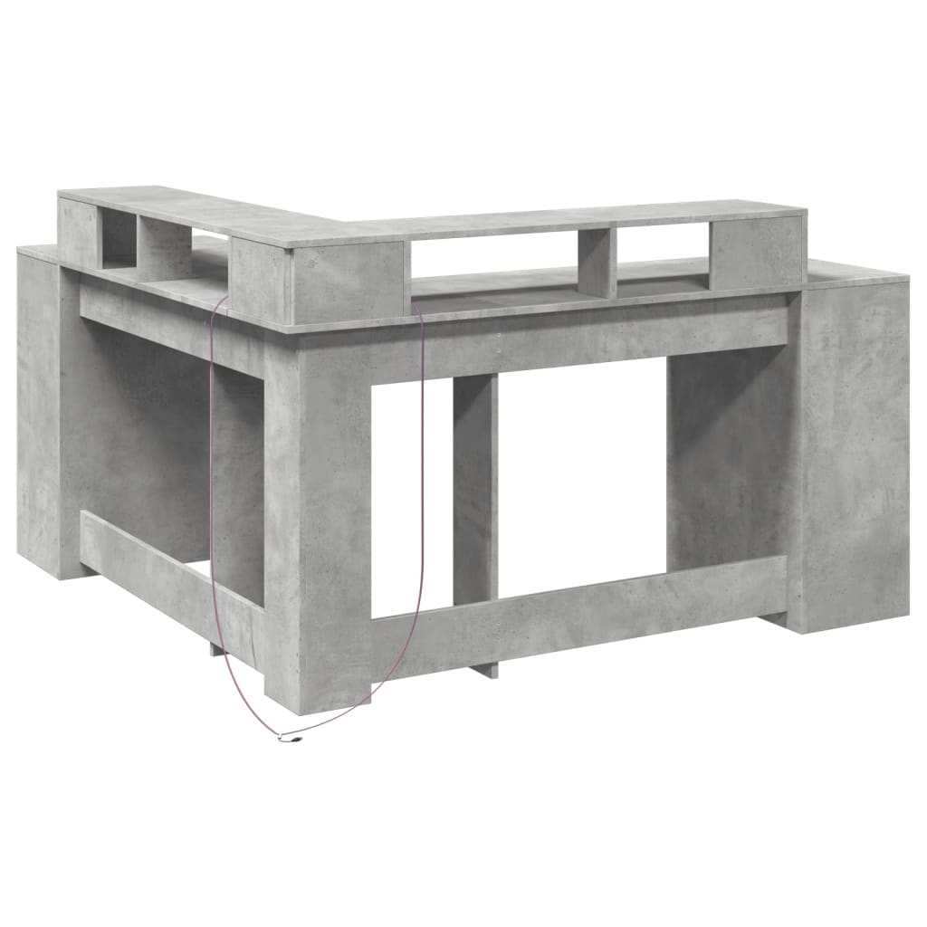LED-Schreibtisch Artisan-Eiche 152x152x91 Holzwerkstoff