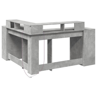 LED-Schreibtisch Artisan-Eiche 152x152x91 Holzwerkstoff