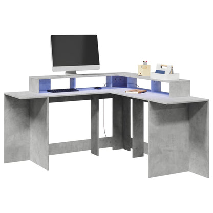LED-Schreibtisch Artisan-Eiche 152x152x91 Holzwerkstoff