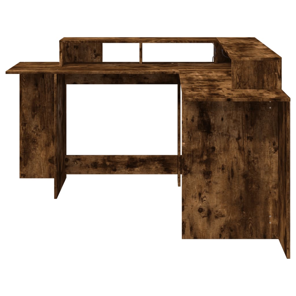 LED-Schreibtisch Artisan-Eiche 152x152x91 Holzwerkstoff