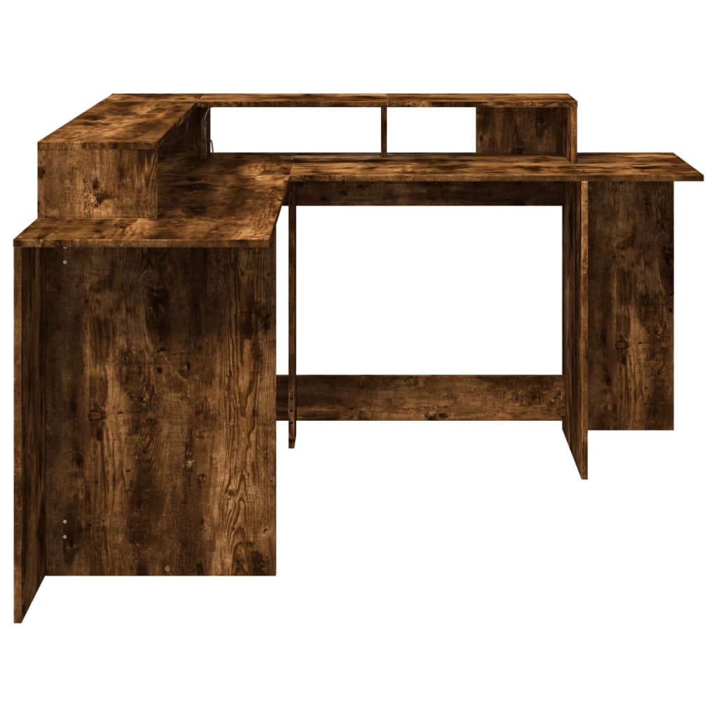 LED-Schreibtisch Artisan-Eiche 152x152x91 Holzwerkstoff
