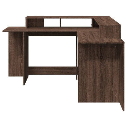 LED-Schreibtisch Artisan-Eiche 152x152x91 Holzwerkstoff
