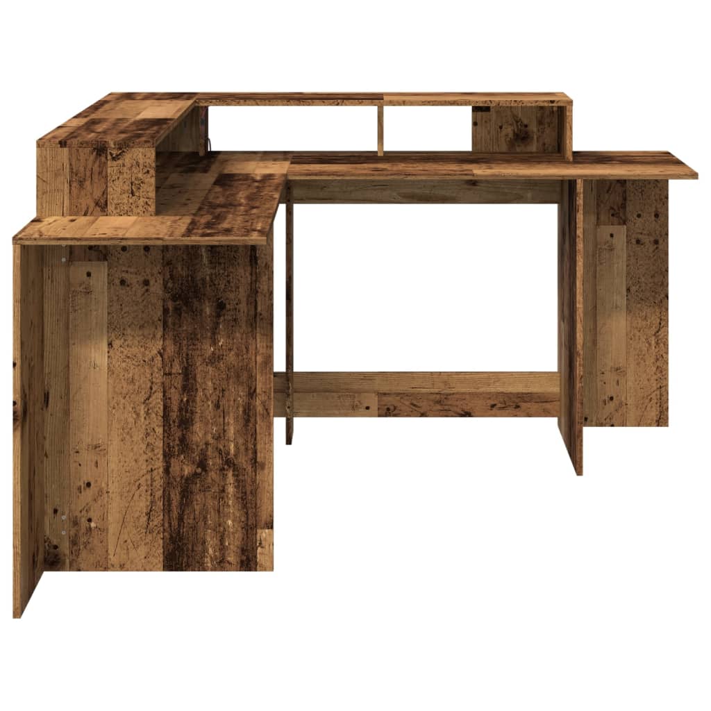 LED-Schreibtisch Artisan-Eiche 152x152x91 Holzwerkstoff