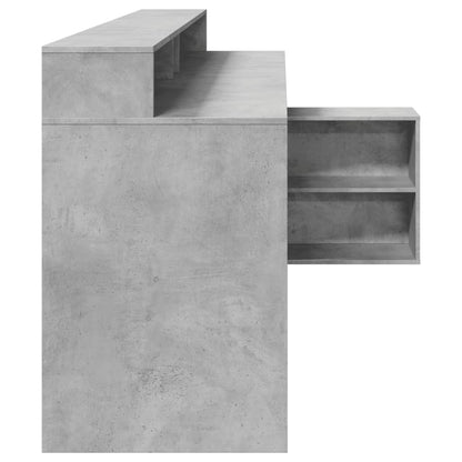 LED-Schreibtisch Grau Sonoma 200x104x91 cm Holzwerkstoff